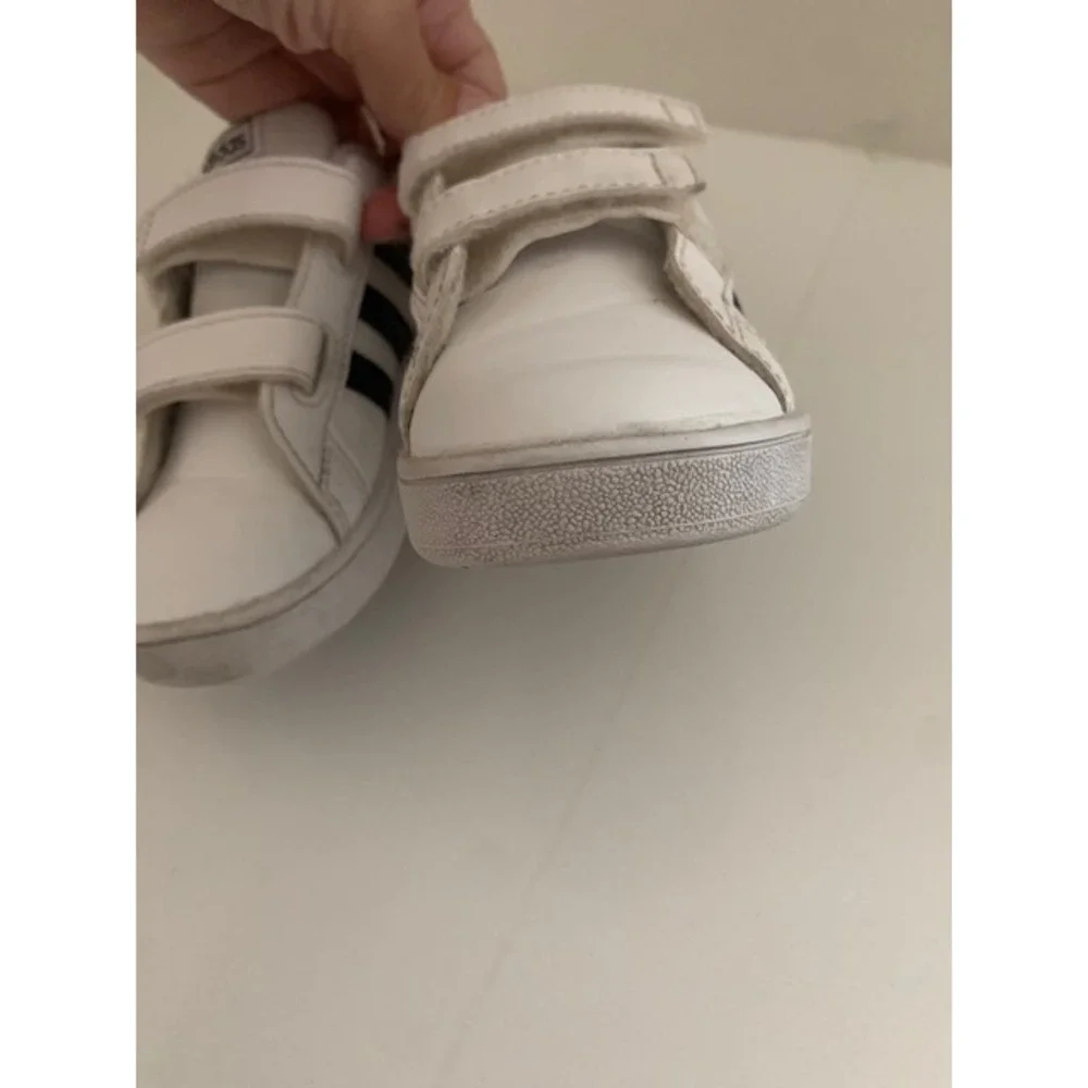 Adidas Grand Court Toddler Sneakers‎ White Black EF0118 Size 9K Unisex